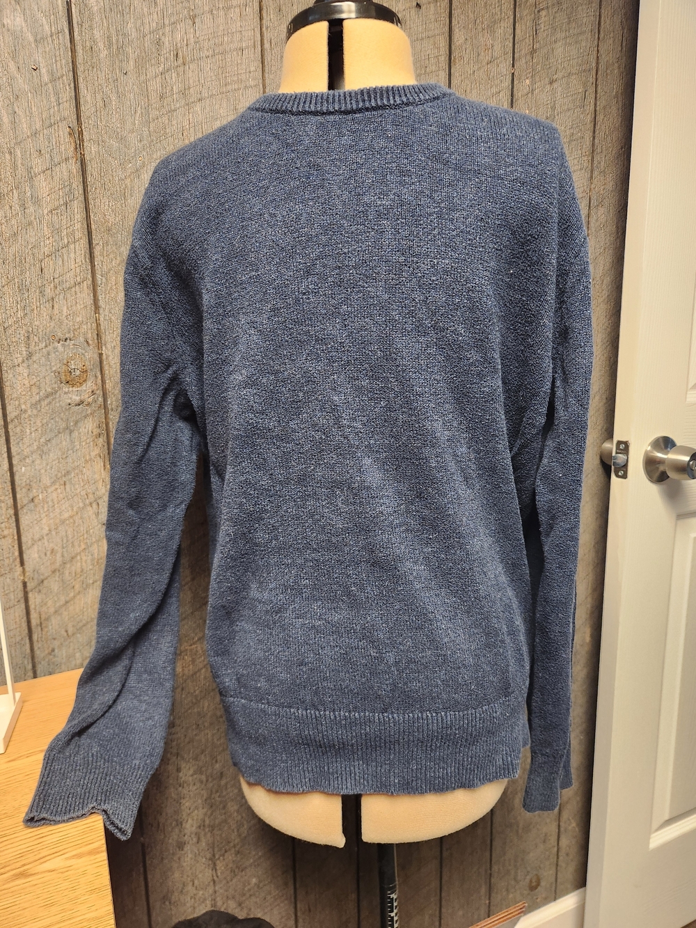 J. Crew Men's Crewneck Sweater in Heathered Blue